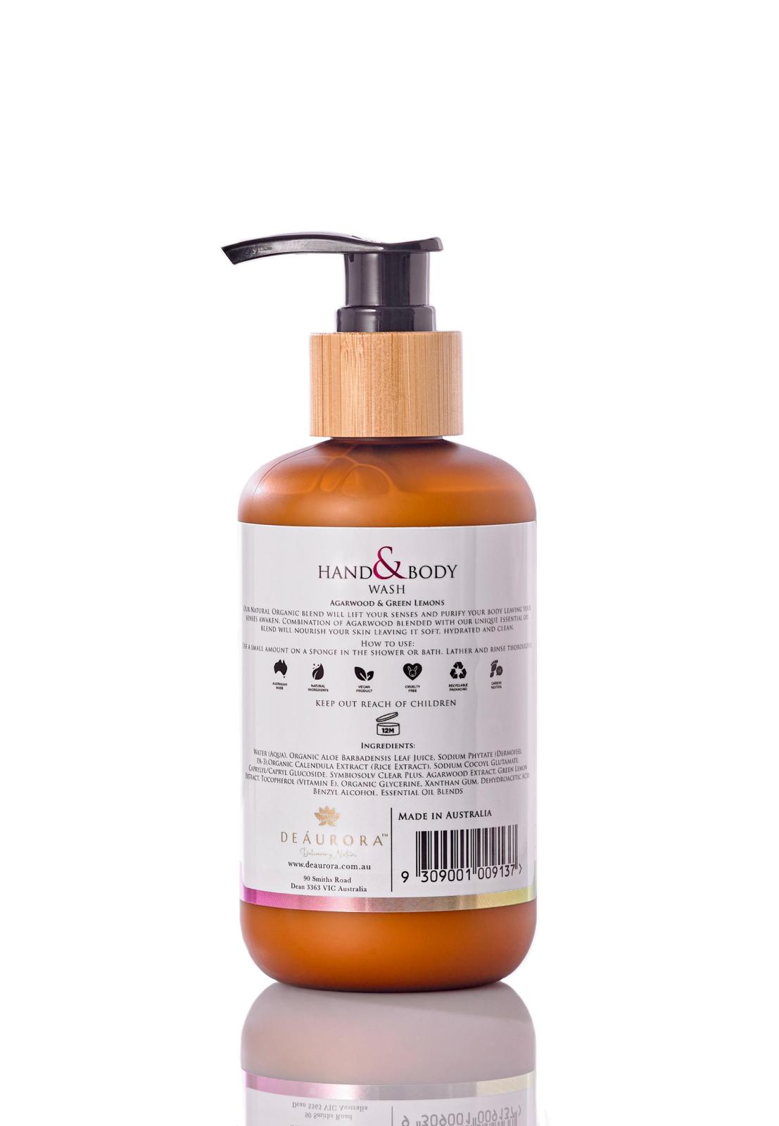 Hand & Body Wash - Agarwood & Green Lemons 250ml