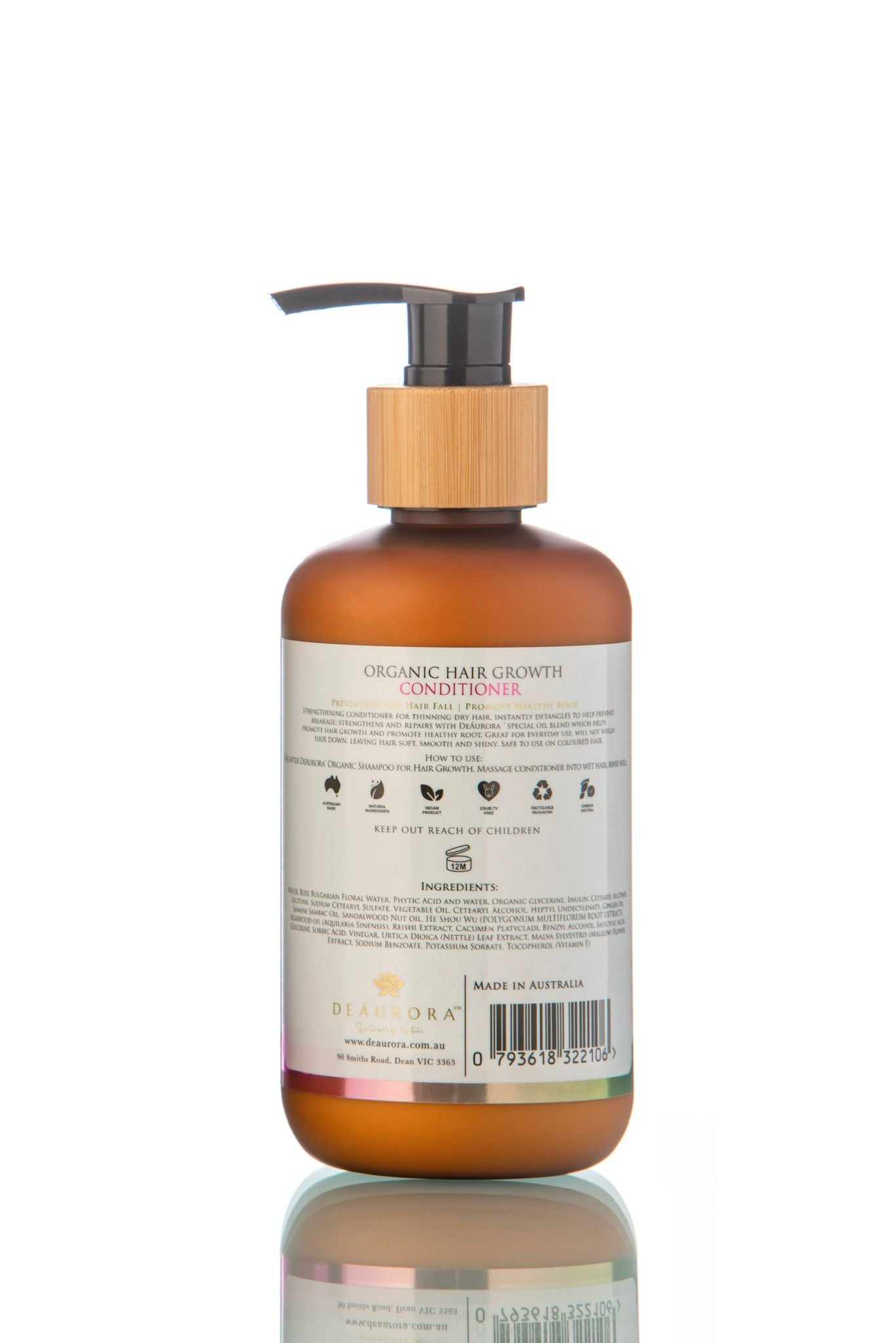 DeAurora Organic Hair Growth Conditioner 250ml